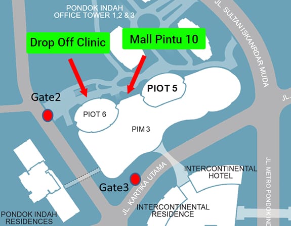 Peta kawasan Pondok Indah Office Tower